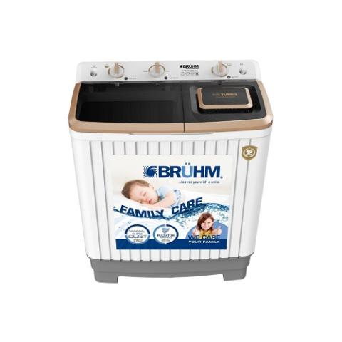 BRUHM 7KG TWIN TUB SEMI-WASHING MACHINE | BWT-070H  - deluxe.com.ng
