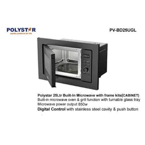   Polystar 25L Built-In Digital Microwave with Frame Kits | PV-BD25UGL - deluxe.com.ng